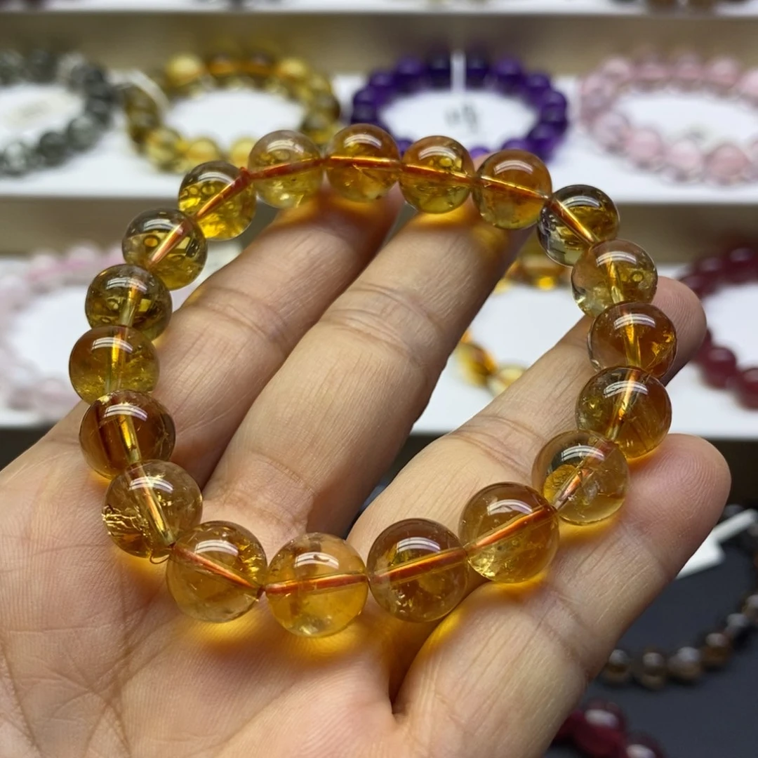 【闪购商品】水晶手链未镶嵌巴西黄阿塞10.5m