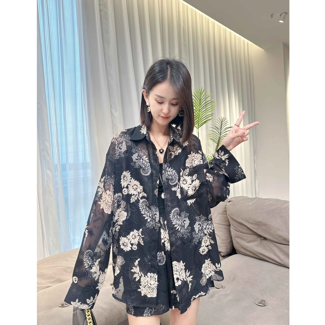 HUAMULAN/花木蘭【巴塞罗那】夏时尚洋气女套装薄款印花两件套