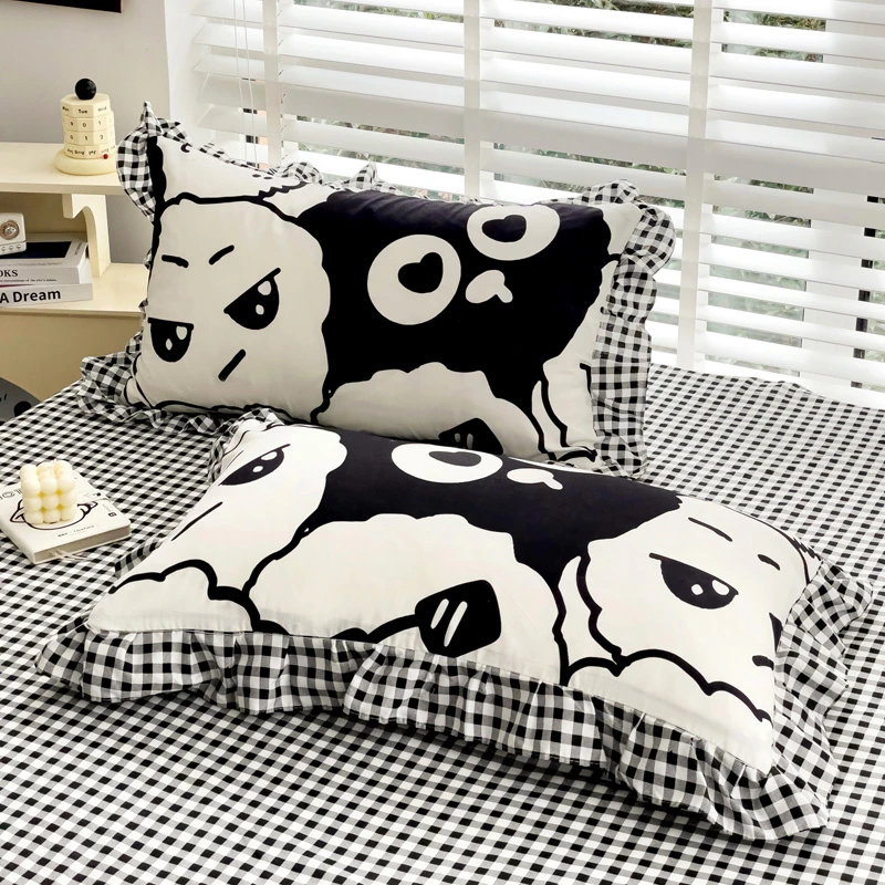 2024新款枕套枕头套ins风网红款可爱单人春夏双人学生宿舍一对装