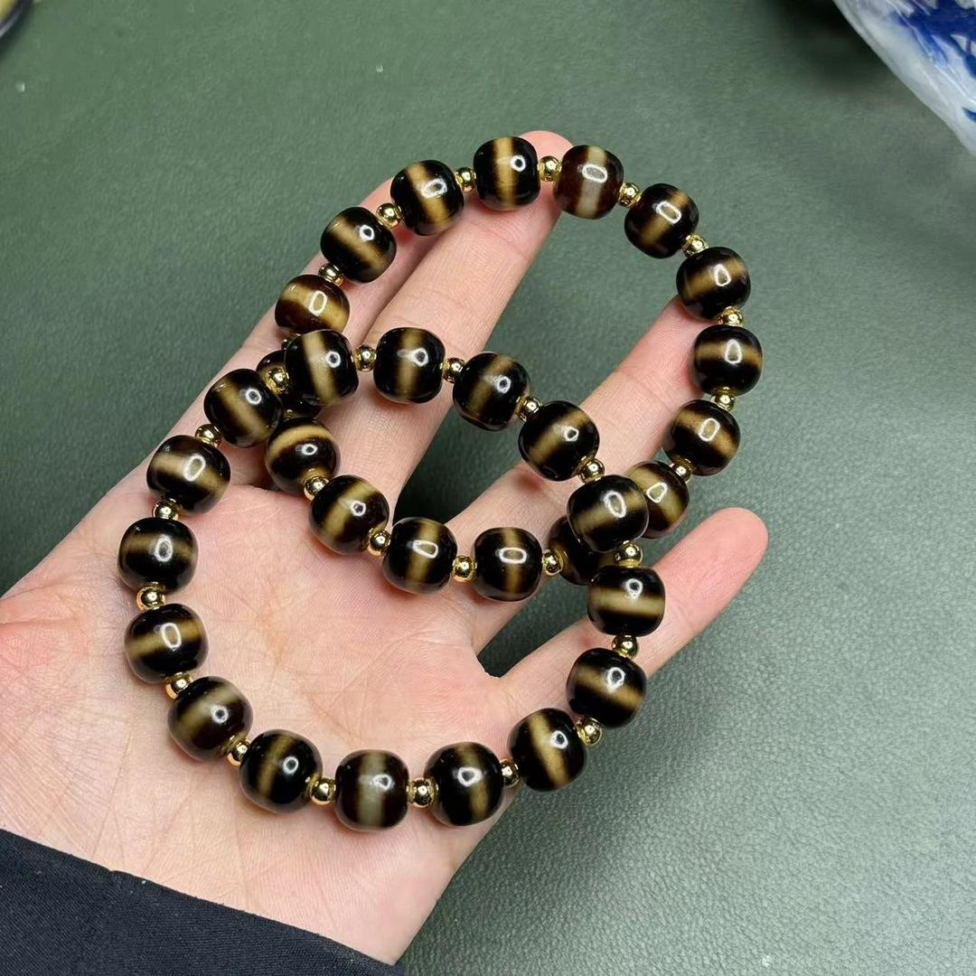 【佳哥推荐】11   J100042-玛瑙手串-多样性发其一-11x9mm左右-