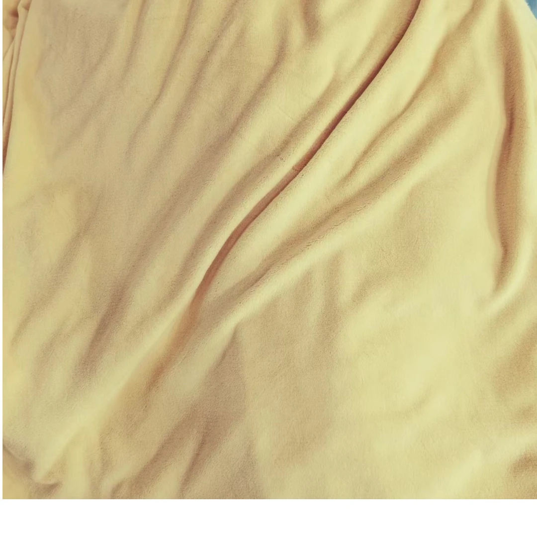 保暖绒布料～纯色黄