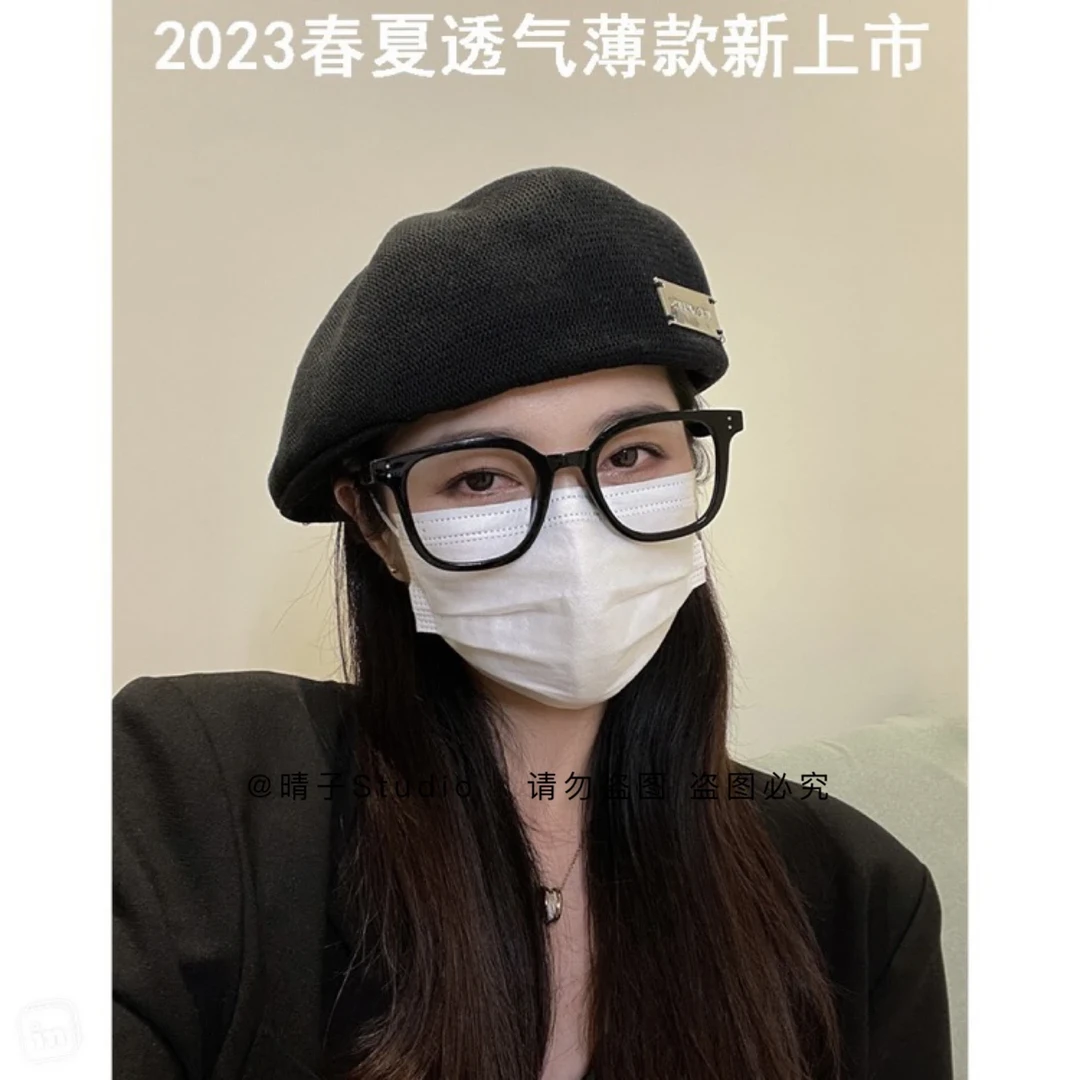 晴子Studio~为大头而生！夏季正反多种戴法定型贝雷帽显脸小百搭