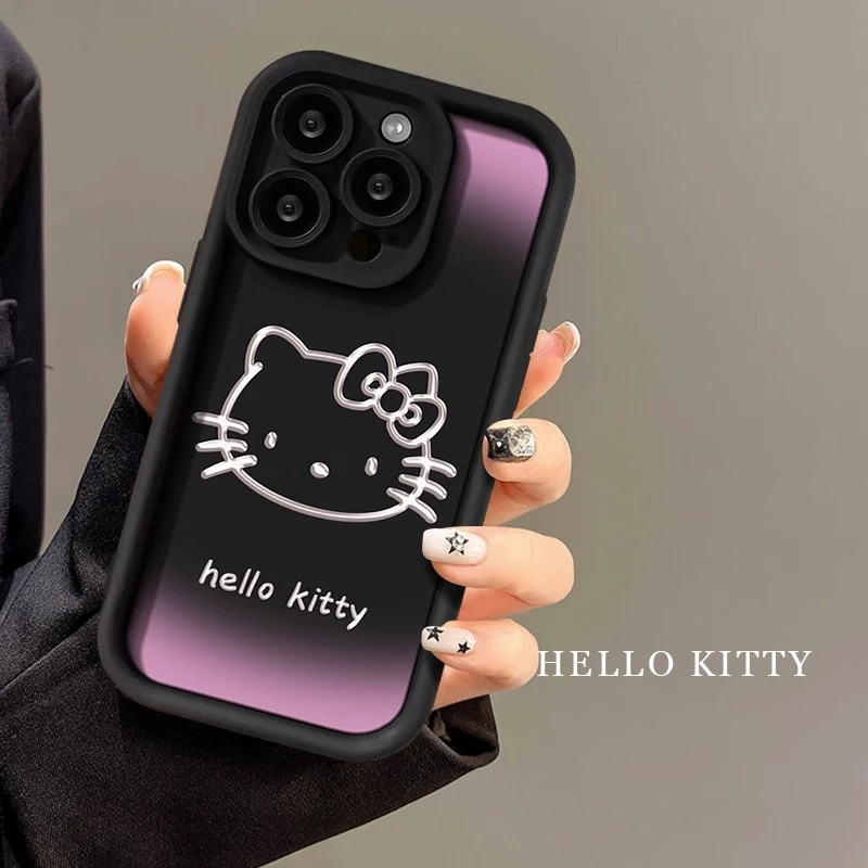卡通渐变Kitty猫苹果华为vivo新款oppo小米iPhone15promax手机壳