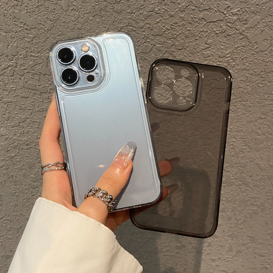 可DIY透黑太空软壳iPhone15ProMax苹果14/13潮12全包XS/XR防摔78P
