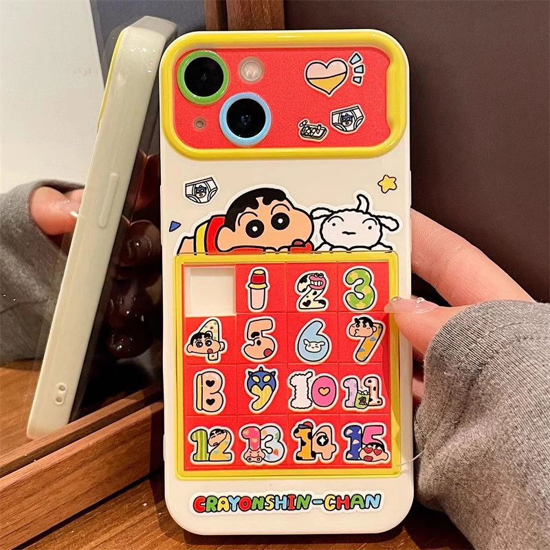 小新华容道拼图适用苹果15promax手机壳iPhone14创意13解压保护套