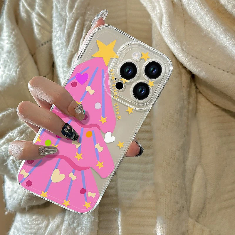 少女粉色圣诞树iPhone15华为oppo小米vivo苹果13/12/11pro手机壳