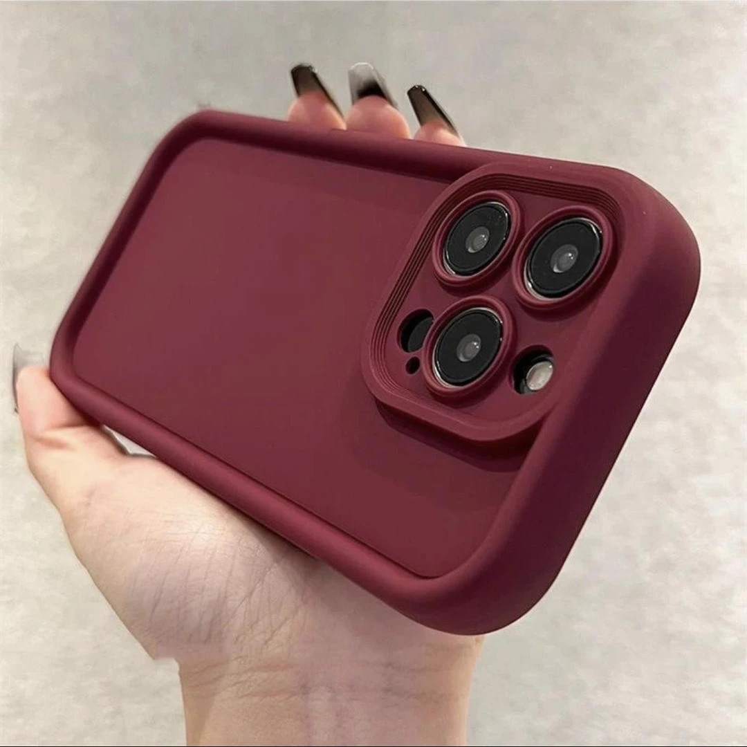 新款梅子色苹果13高级感手机壳iPhone15promax情侣14硅胶12加厚11