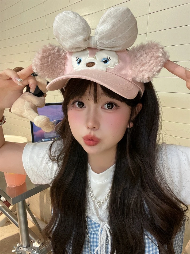 雪莉玫空顶帽女2024新款遮阳防晒显脸小棒球帽户外跑步透气太阳帽