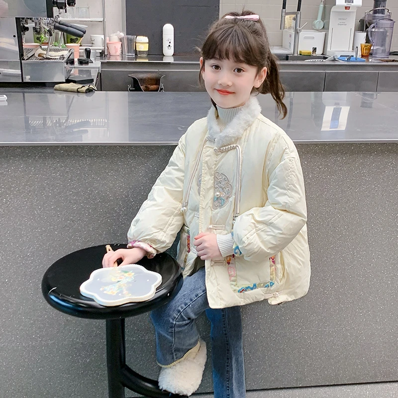 女童棉服冬装2024新款儿童新中式国风汉服棉袄小女孩冬季保暖外套