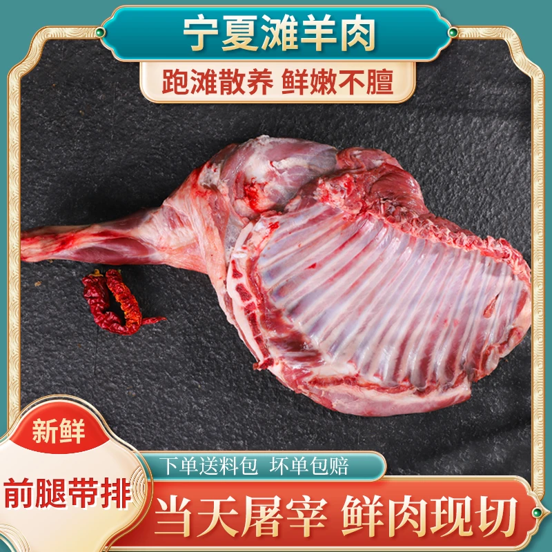 宁夏滩羊肉5斤前腿带排精品新鲜空运包邮