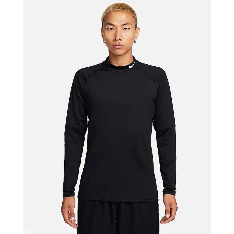 NIKE/耐克男子AS M NP TOP WARM LS MOCK运动长袖T恤 FB8516-010