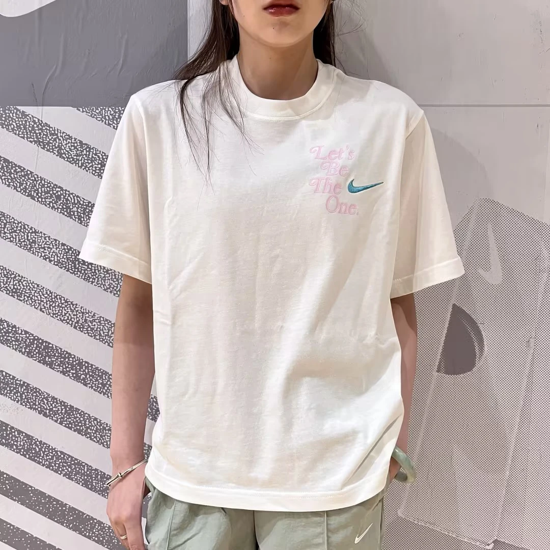 NIKE/耐克女子NSW SS TEE BOXY GCEL 潮流T恤短袖 HM4581-133