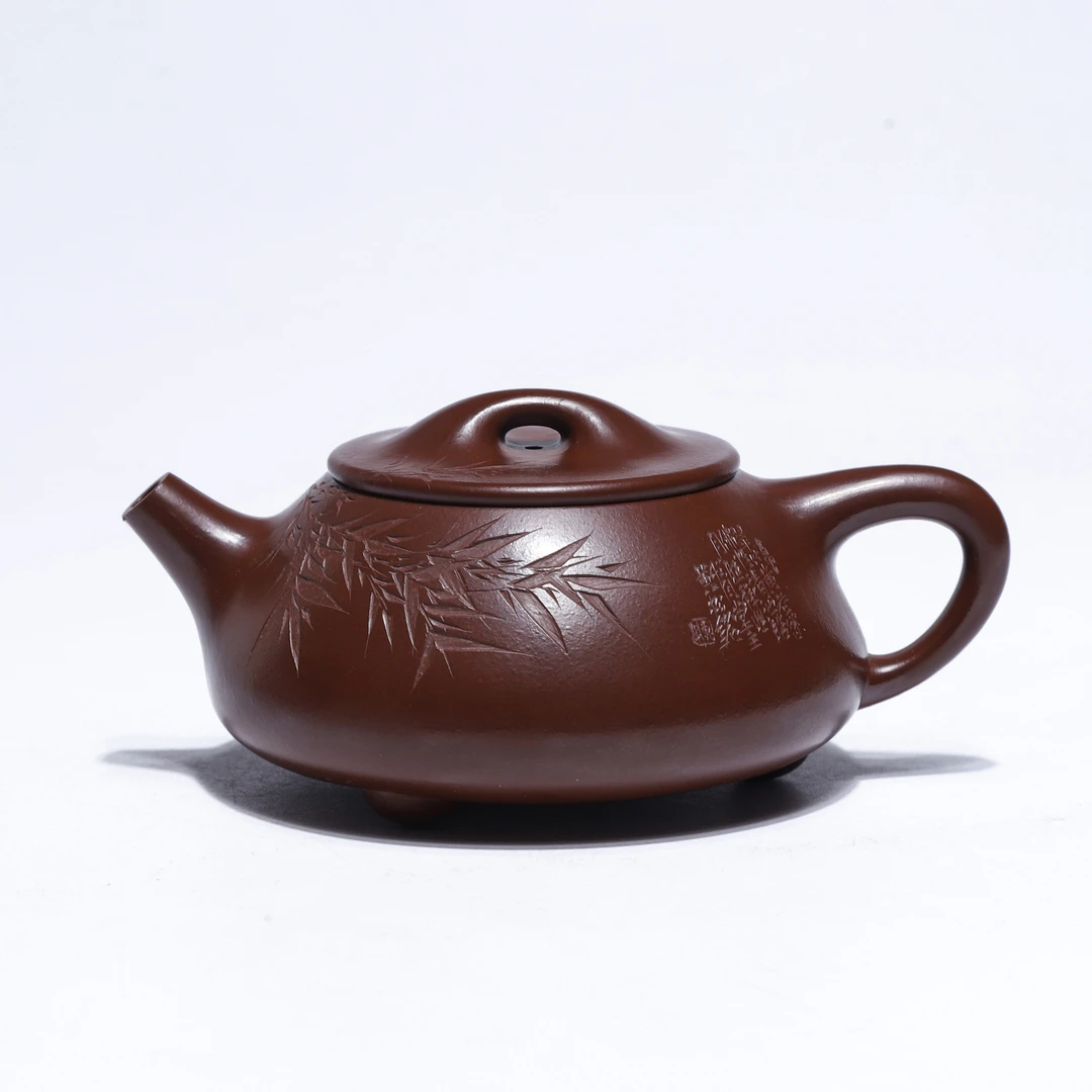 景舟石瓢·黄松刻·王鑫全手工制紫朱泥240cc