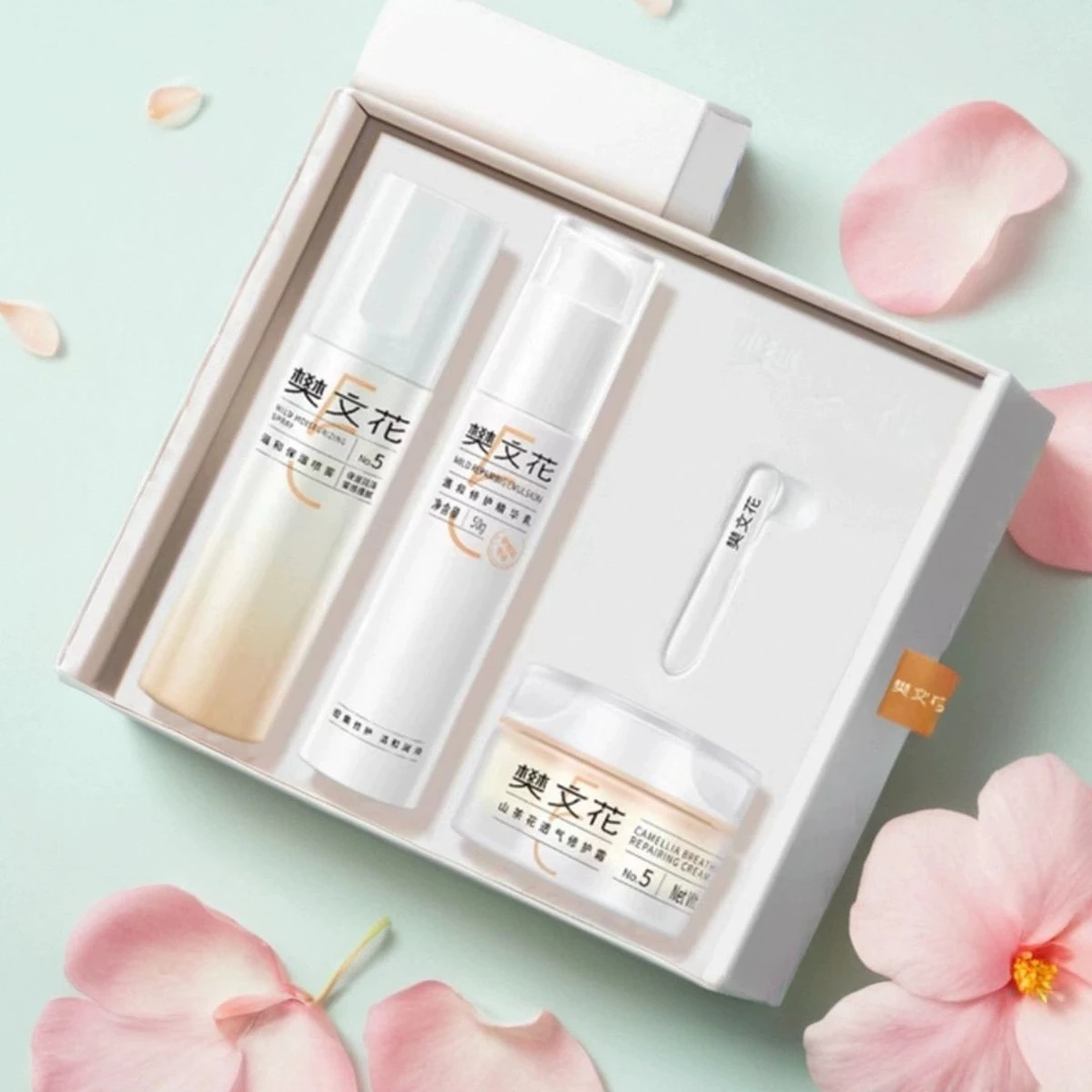 樊文花5号温和修护套盒水乳霜舒缓肌肤角质层薄红血丝肌肤