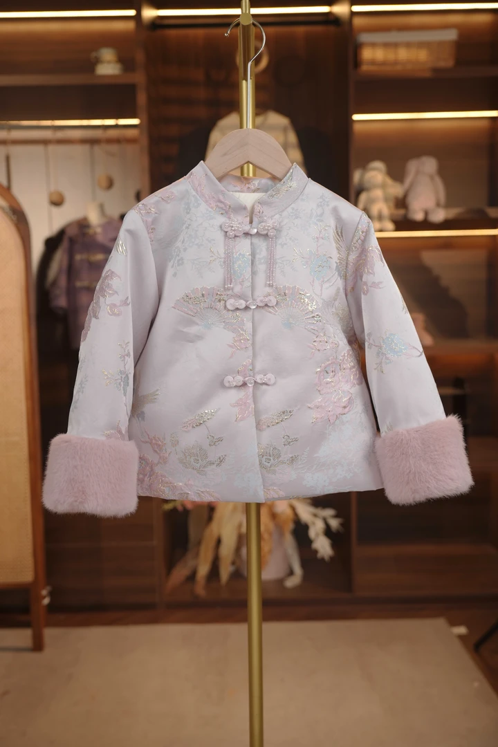 2023冬季儿童新中国风洋气羽绒服套装拜年服 DY231121中式复古