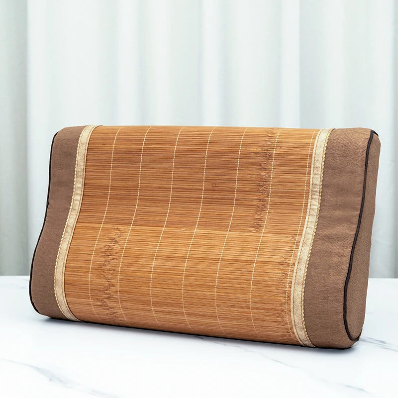 沁尔心炭化竹丝学生乳胶枕记忆枕枕套凉爽透气竹凉（不含枕芯）成人