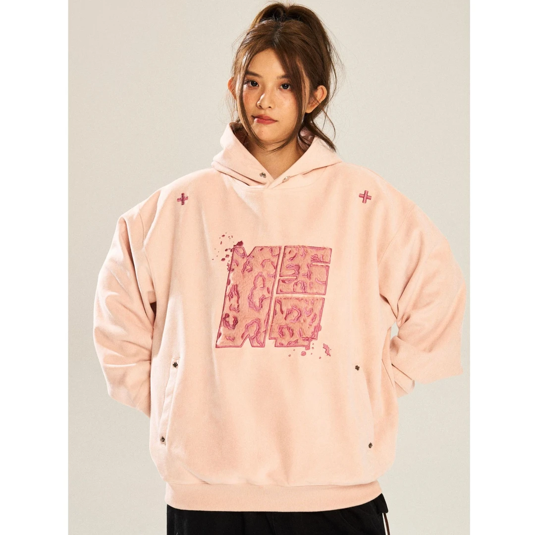 NSTNEW START发芽计划仿麂皮春秋欧若动感风新款潮牌宽松连帽卫衣