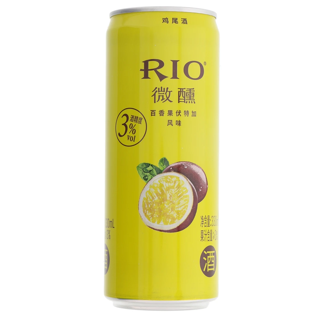RIO/锐澳微醺3°百香果伏特加风味330ml*24听