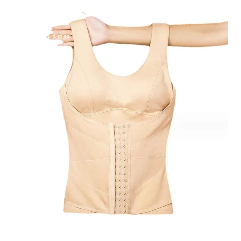 德绒保暖内衣女塑身保暖背心排扣收腹打底衫女加绒加厚