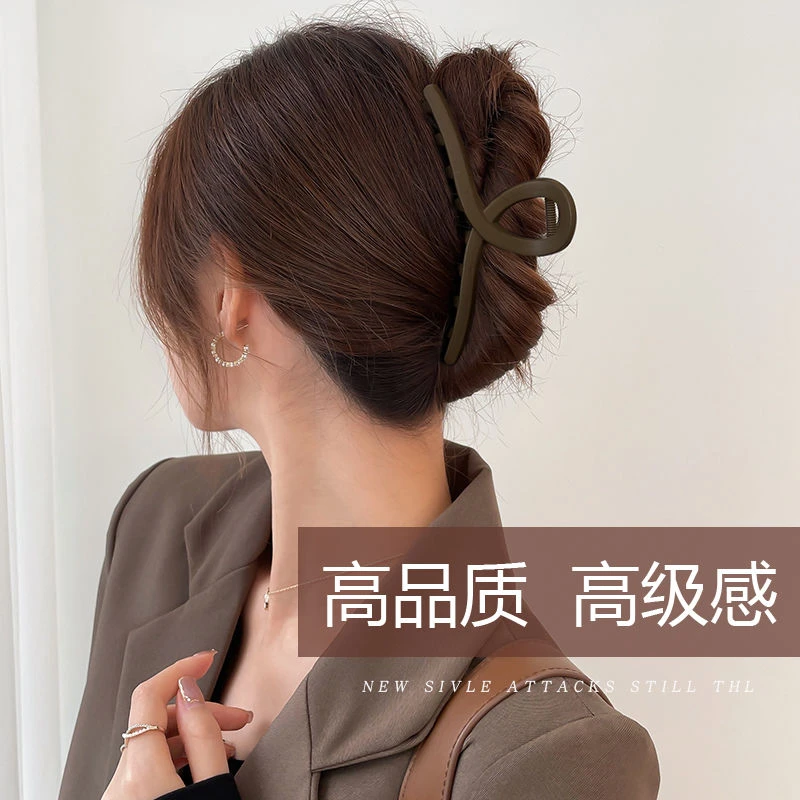 交叉鲨鱼夹抓夹大号发夹女发抓发卡高级感头发夹子头饰2023夏洗澡