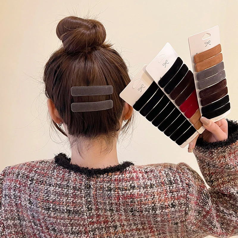 植绒bb夹发夹前额侧边刘海碎发整理神器后脑勺发卡网红2023年新款