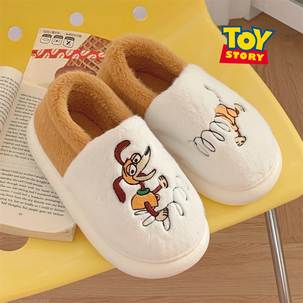 搞怪趣味卡通弹簧狗全包跟棉拖鞋冬季学生加绒保暖防滑居家鞋女士