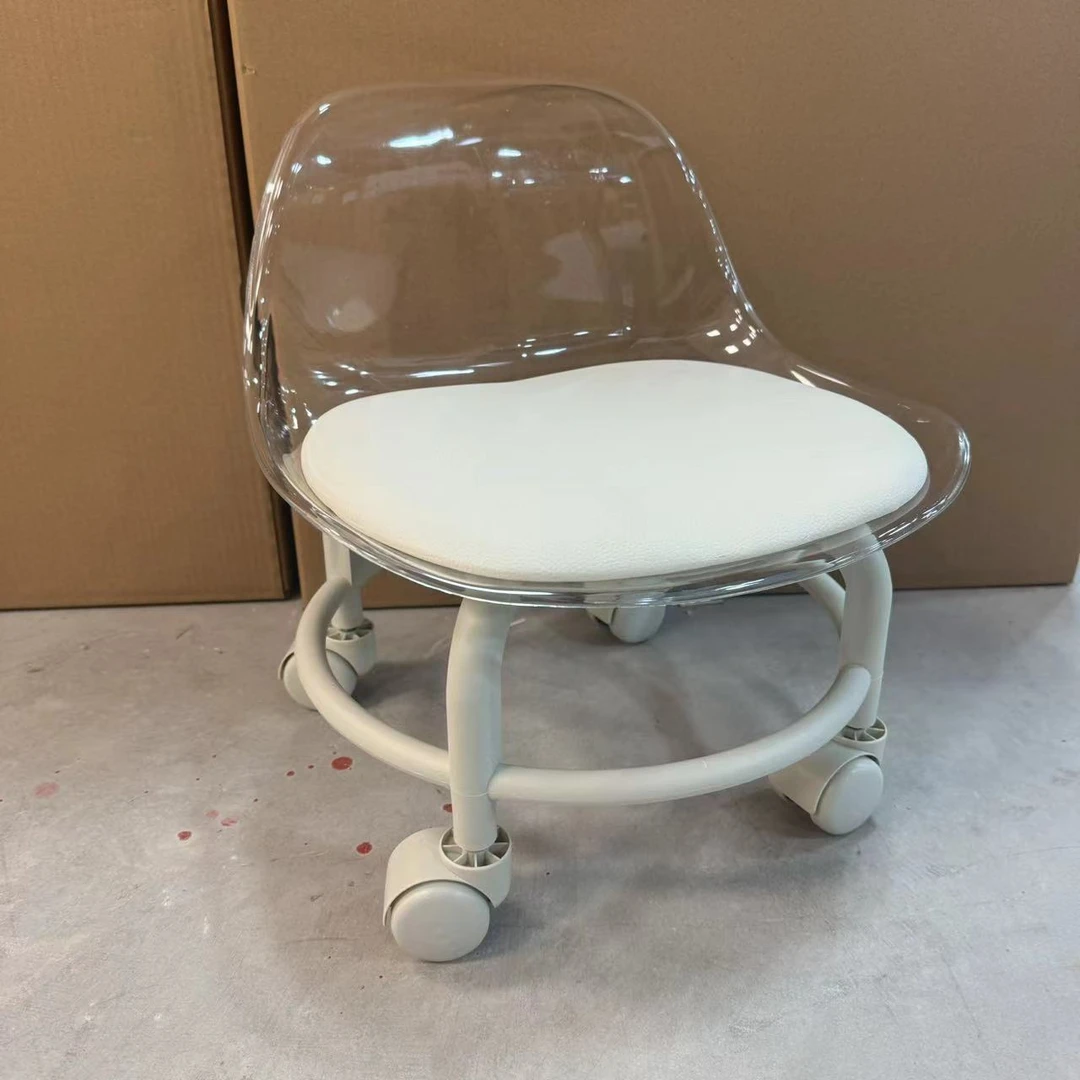 高品质家用多功能万向轮靠背小凳子