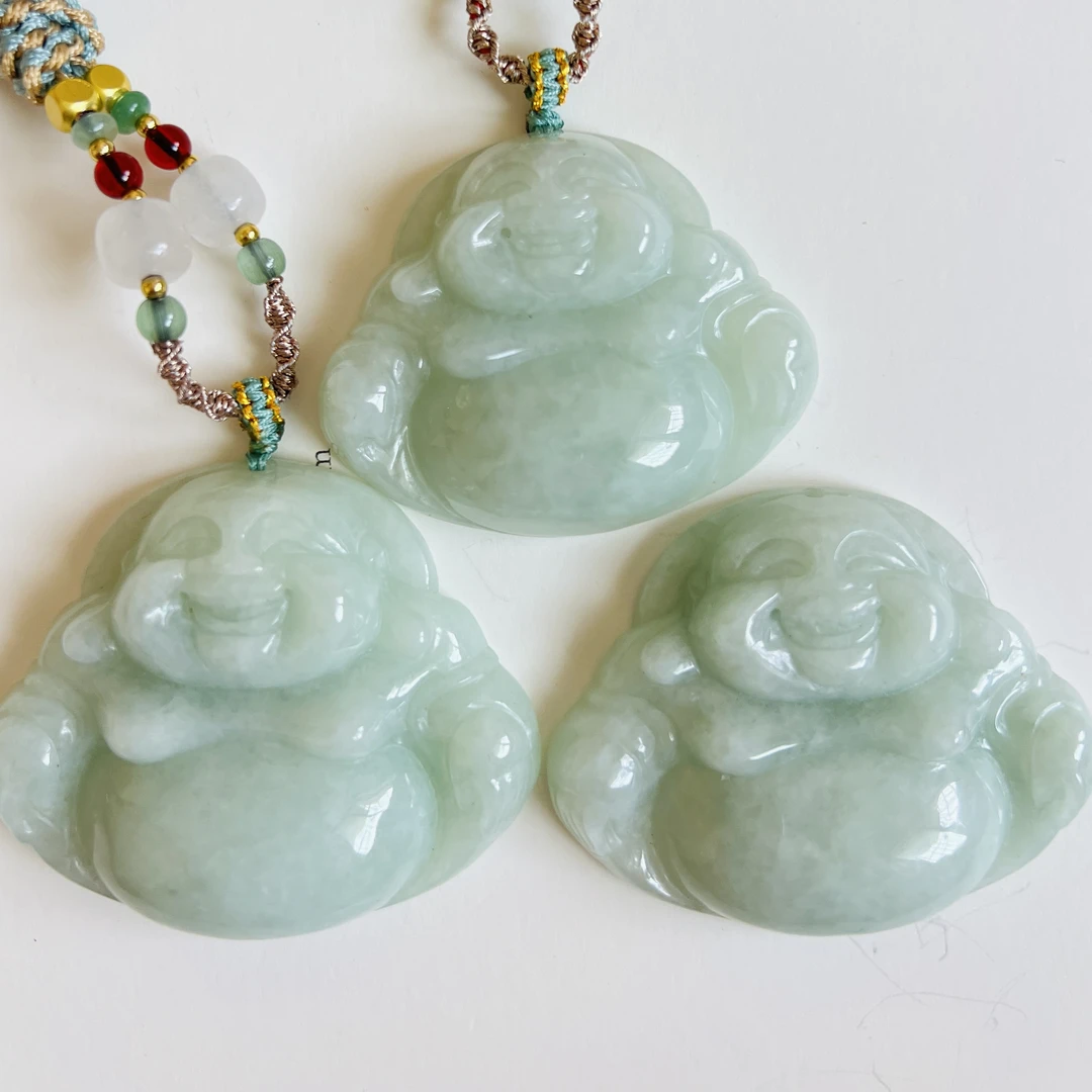 50mm+缅甸A货翡翠佛公吊坠（多样性发其一）23170007B
