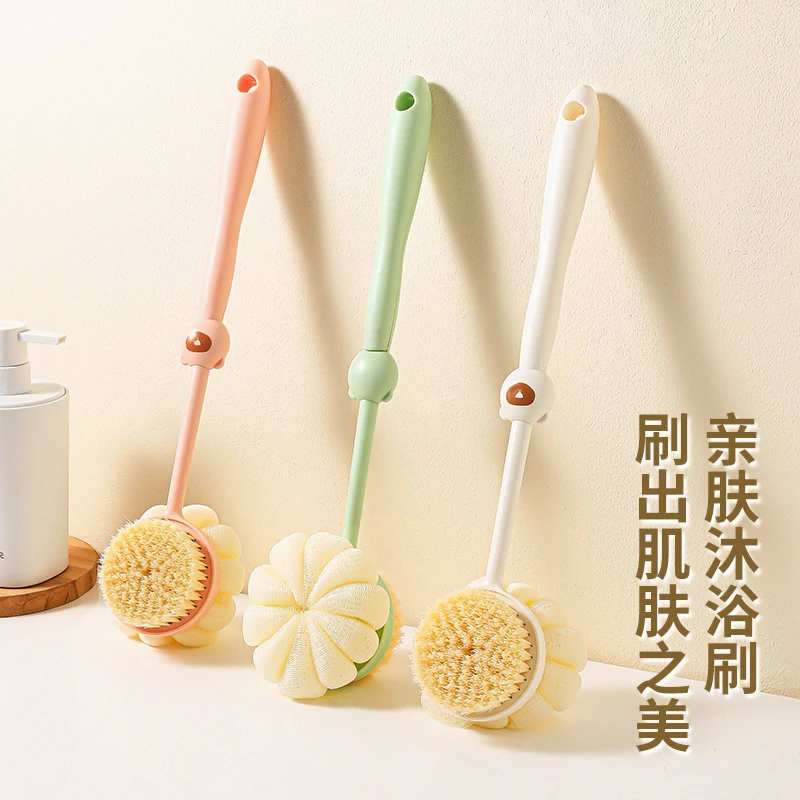 519洗澡刷搓背长柄双面亲肤家用沐浴刷搓泥日式去灰搓澡背刷神器