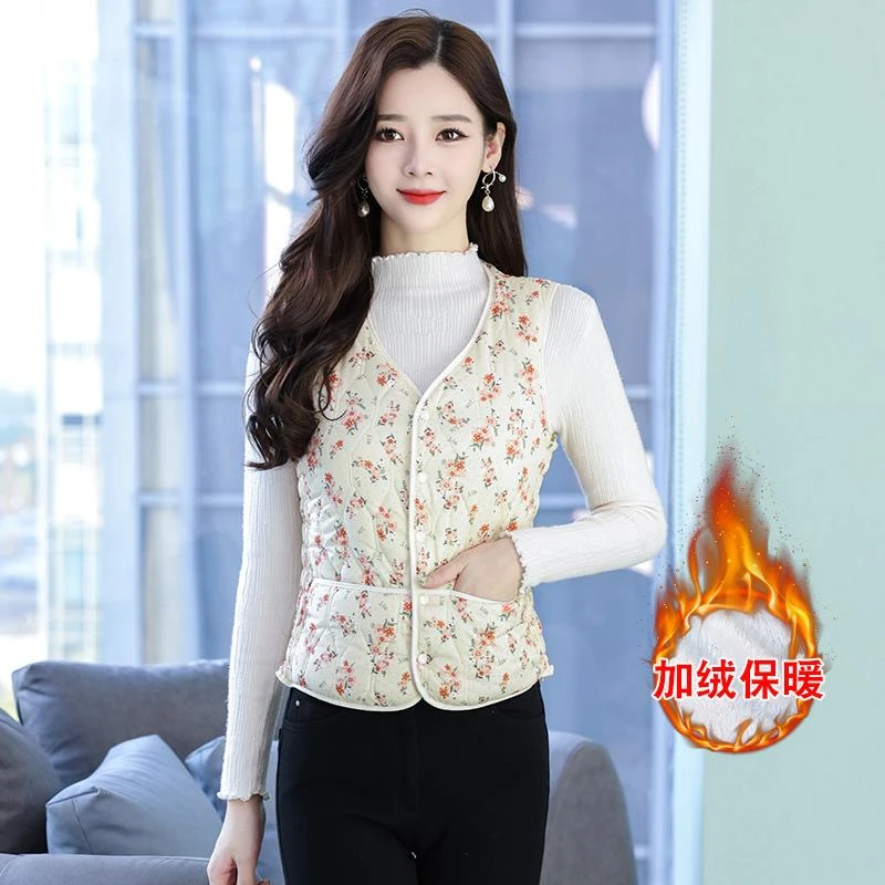 秋冬马甲女士2023年新款修身加绒背心吊带内搭保暖打底坎肩