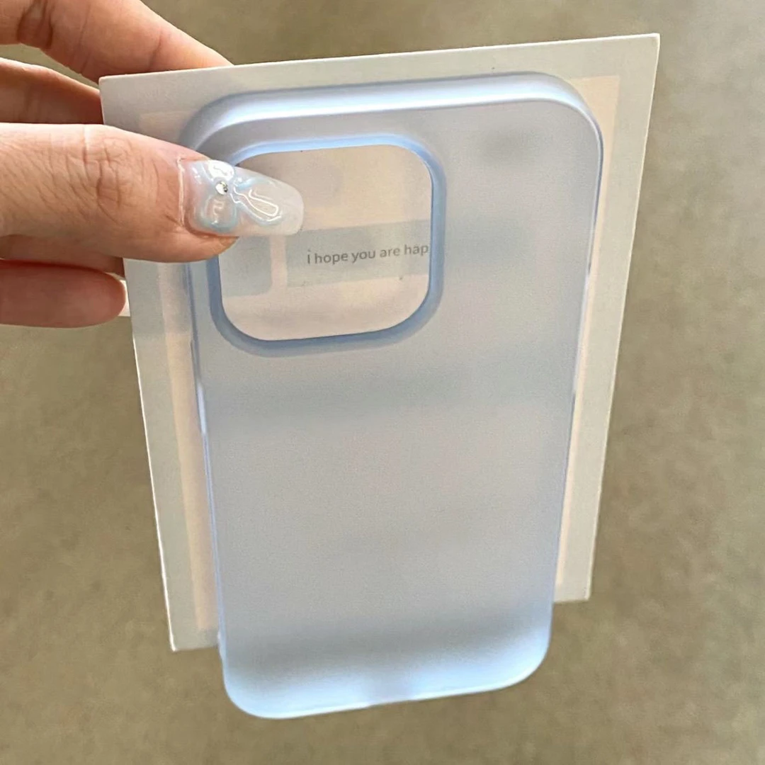 ins蓝色适用iphone15苹果磨砂白14promax软13防摔12/11高级手机壳