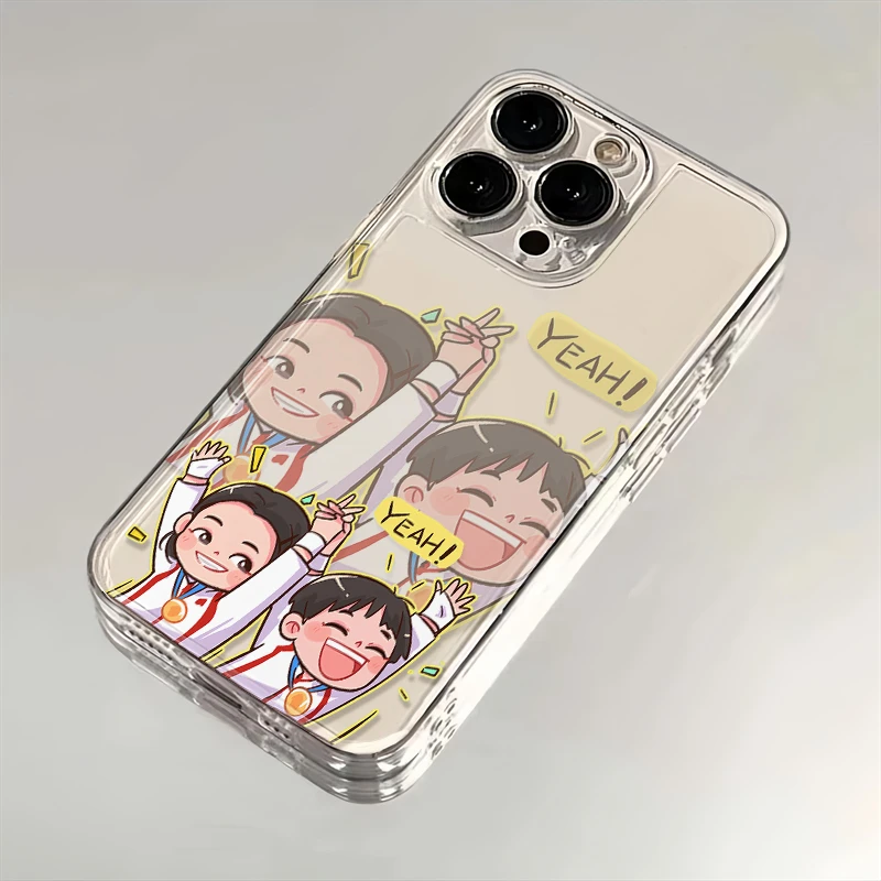 双子星适用苹果iPhone15/14promax华为手机壳13软12/11太空透壳xs