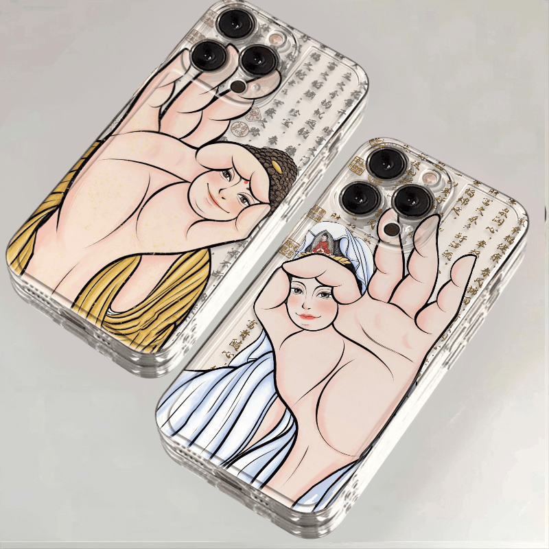 佛祖说OK适用iPhone15苹果14/13promax创意手机壳12软11太空壳透