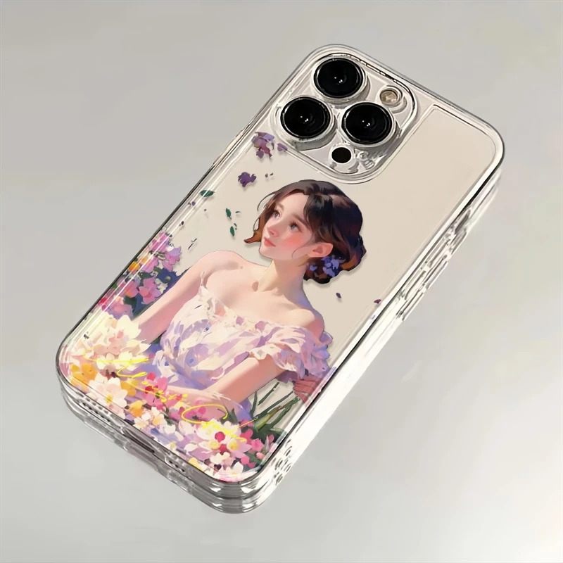 莫奈花园幂幂适用苹果华为iPhone15/14promax/13/12手机壳太空壳