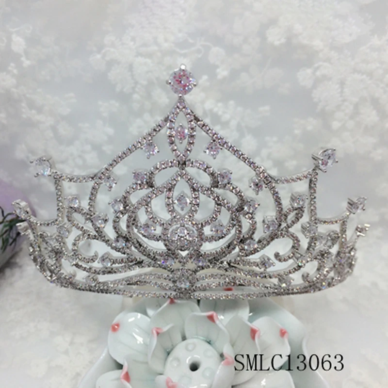 13063铜锆石皇冠 非金属硅胶婚庆饰品严选 新娘饰品清库存 NO售后