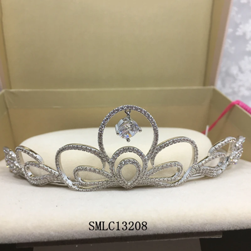 13208铜锆石皇冠 非金属硅胶婚庆饰品严选 新娘饰品清库存 NO售后