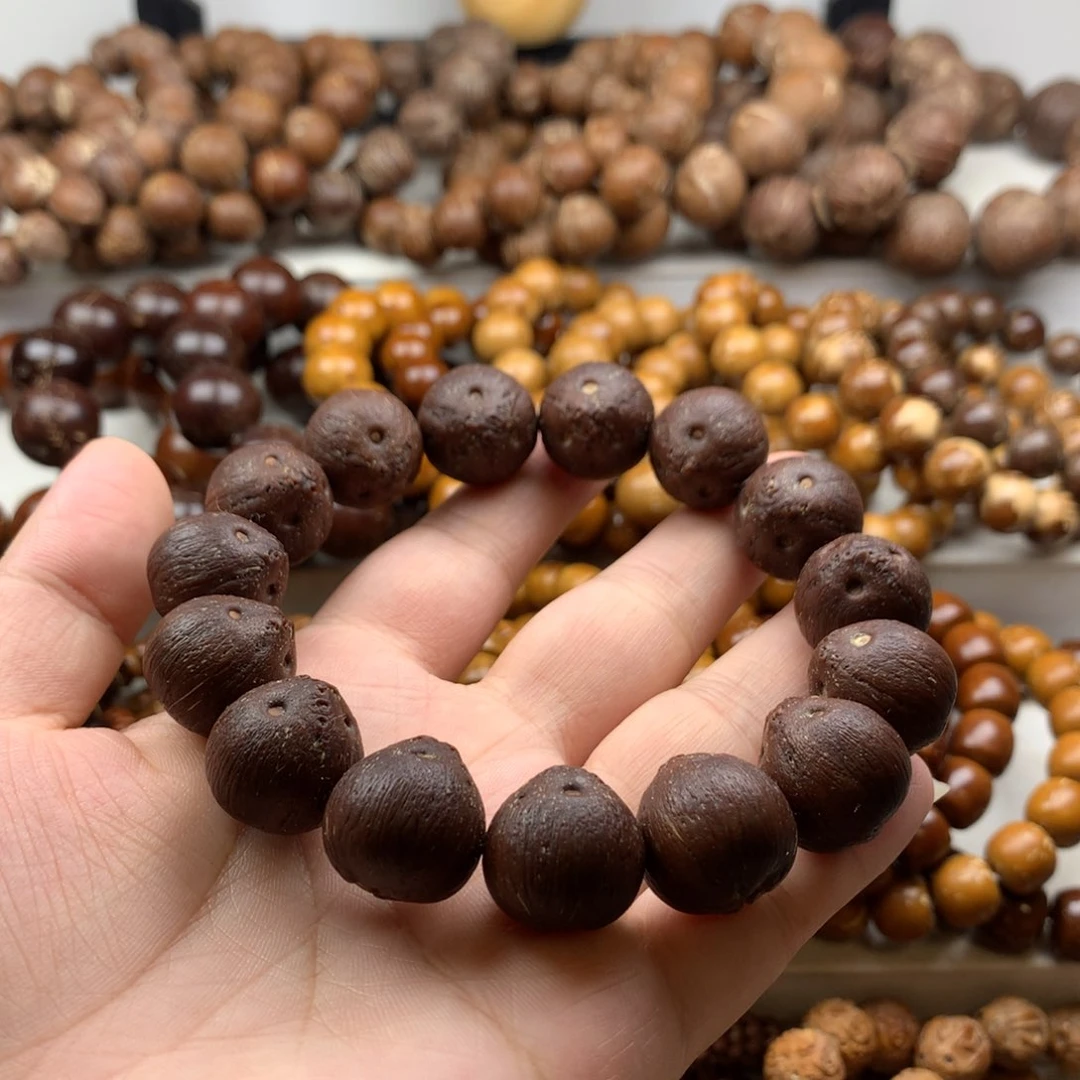 紫金鼠手串16+mm矮桩正圆包子鼠红皮老料单圈手串