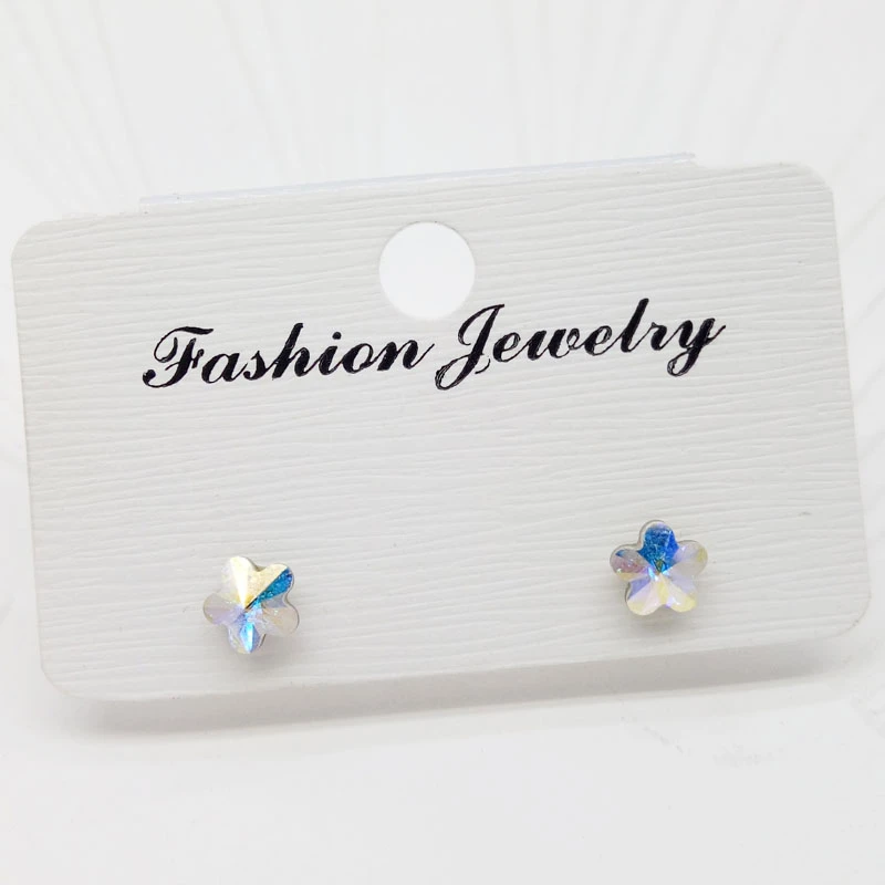 铜合金仿水晶耳饰 时尚饰品百搭精致小耳钉精美经典简约气质耳饰