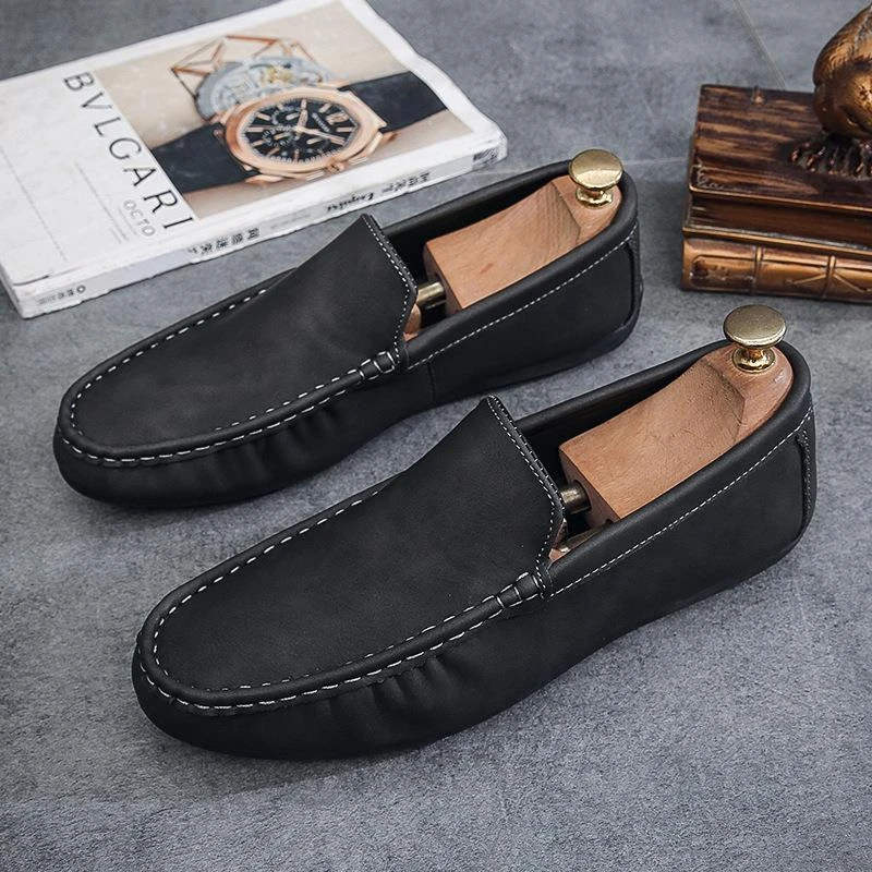 男鞋豆豆鞋百搭皮鞋新款夏季透气潮流2025一脚蹬休闲休闲乐福鞋