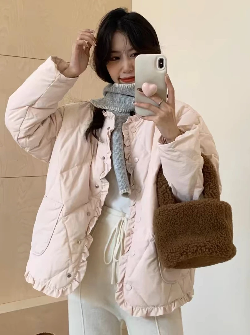 丸子 扣号链接连衣裙上衣外套