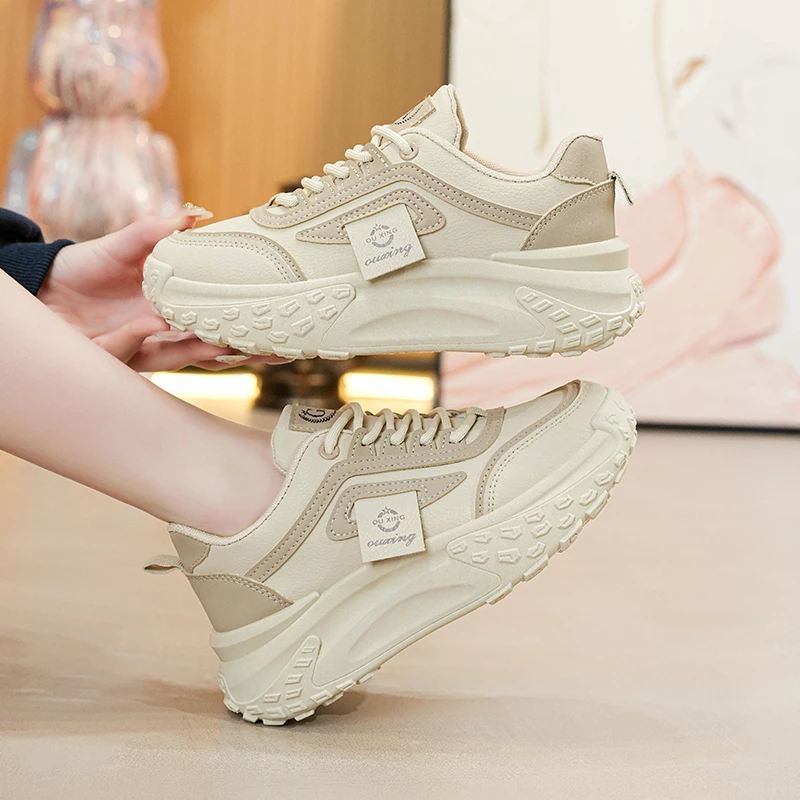 透气老爹鞋百搭韩版2024秋厚底小白鞋女鞋运动休闲鞋子ins潮鞋