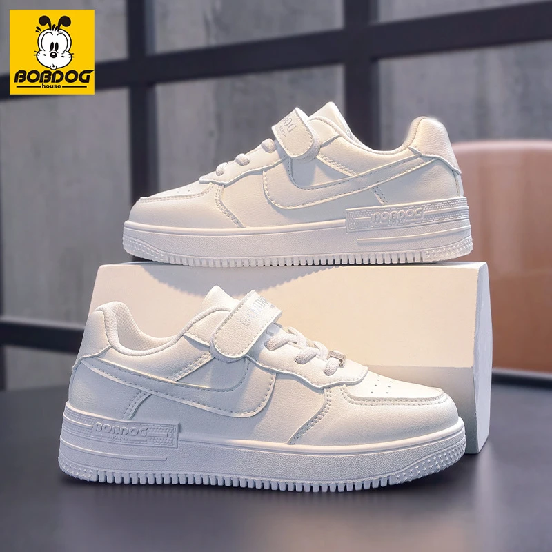 巴布豆家族秋冬新款儿童小白鞋男童板鞋时尚百搭女童儿童板鞋二棉