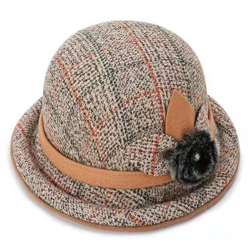 秋冬中老年帽子韩版帽超柔舒适百搭妈妈帽可折叠太婆软礼帽老年人