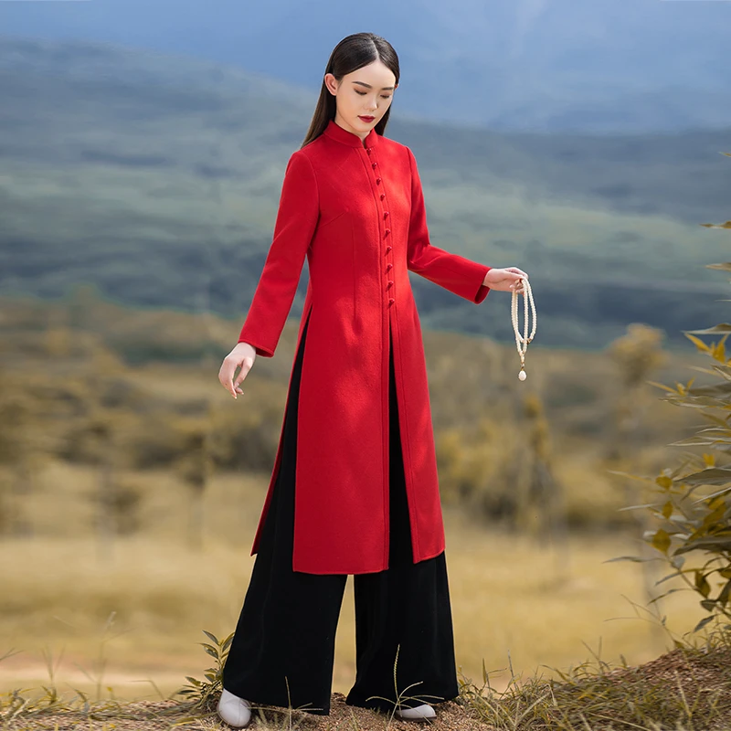 QF20200826 春秋唐装中国风套装旗袍上衣中式改良女装汉服盘扣