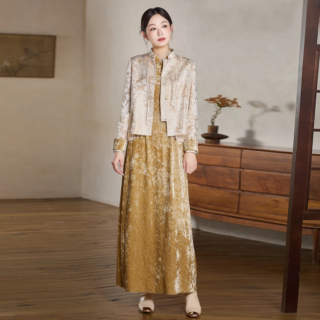 G013唐装中国风女装高端旗袍上衣禅服新中式外套汉服禅意秋冬茶服