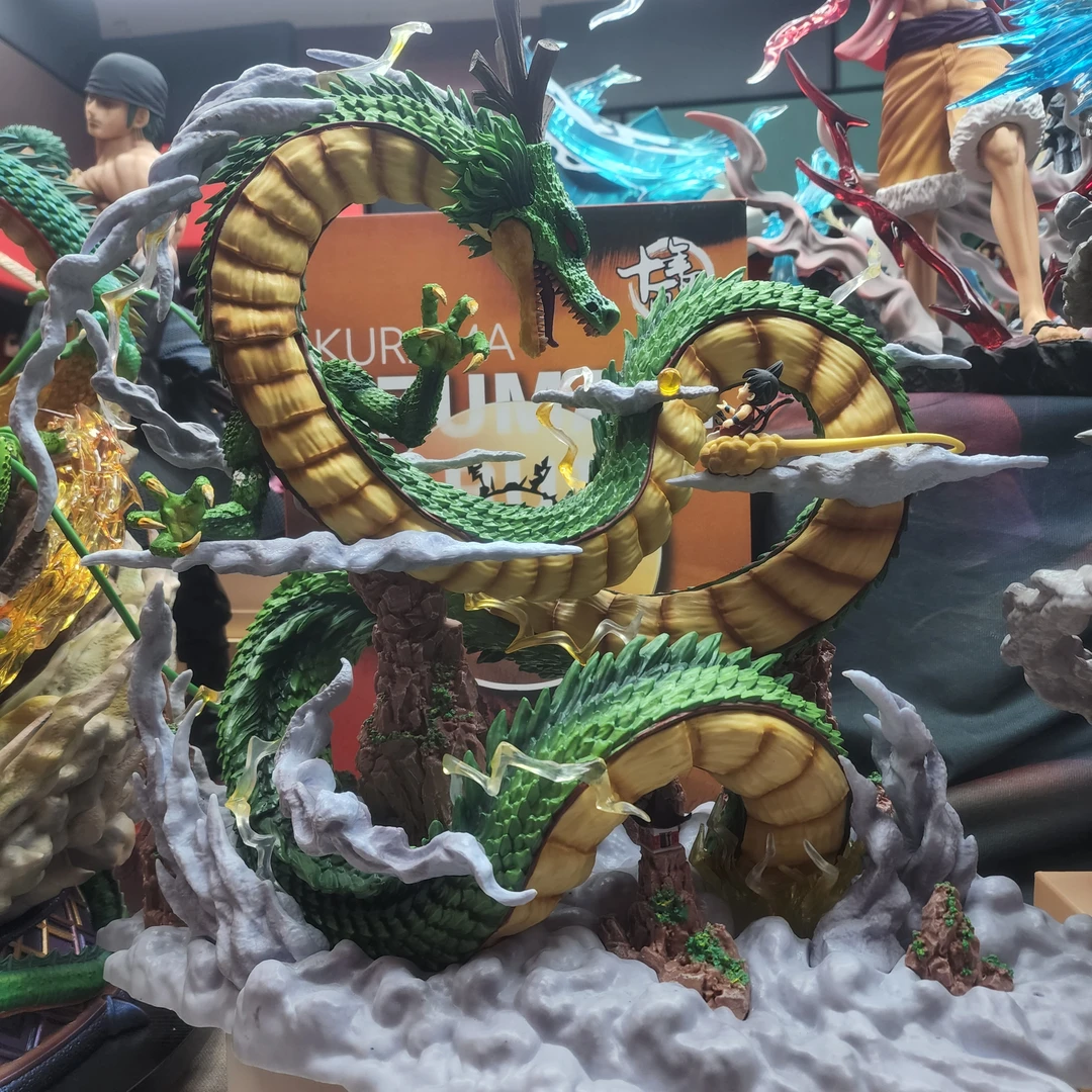 纯实心七龙珠神龙与小悟空神龙模型手办摆件