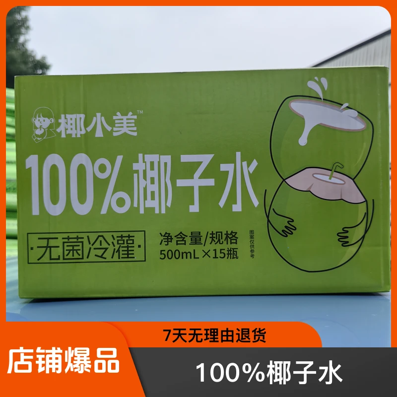 椰小美椰小美整箱15瓶500ml大瓶装100%椰子水果汁饮料4月产天然