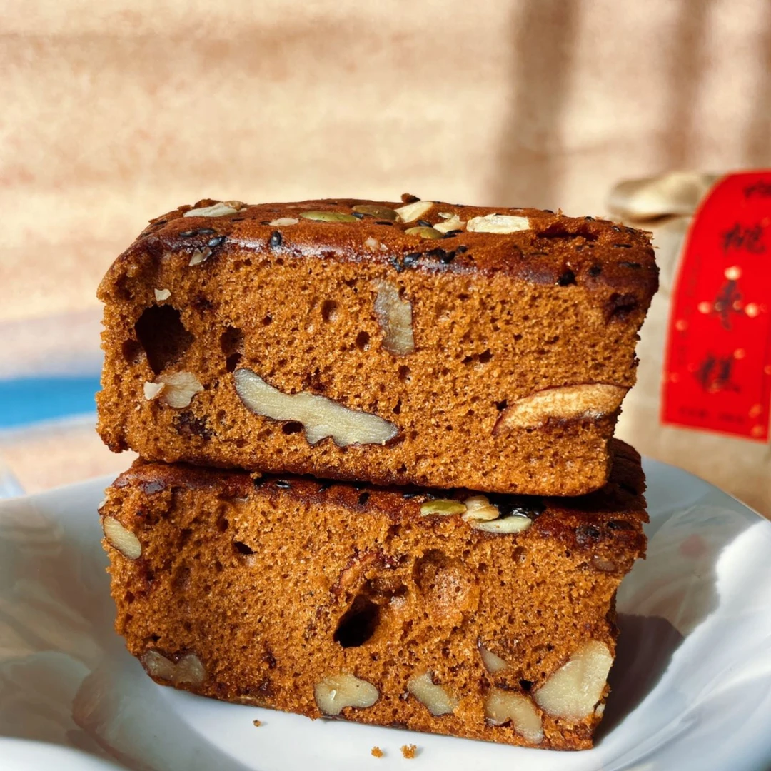 核桃枣糕没有科技与狠活真材实料不加水口感松软绵密香甜细腻