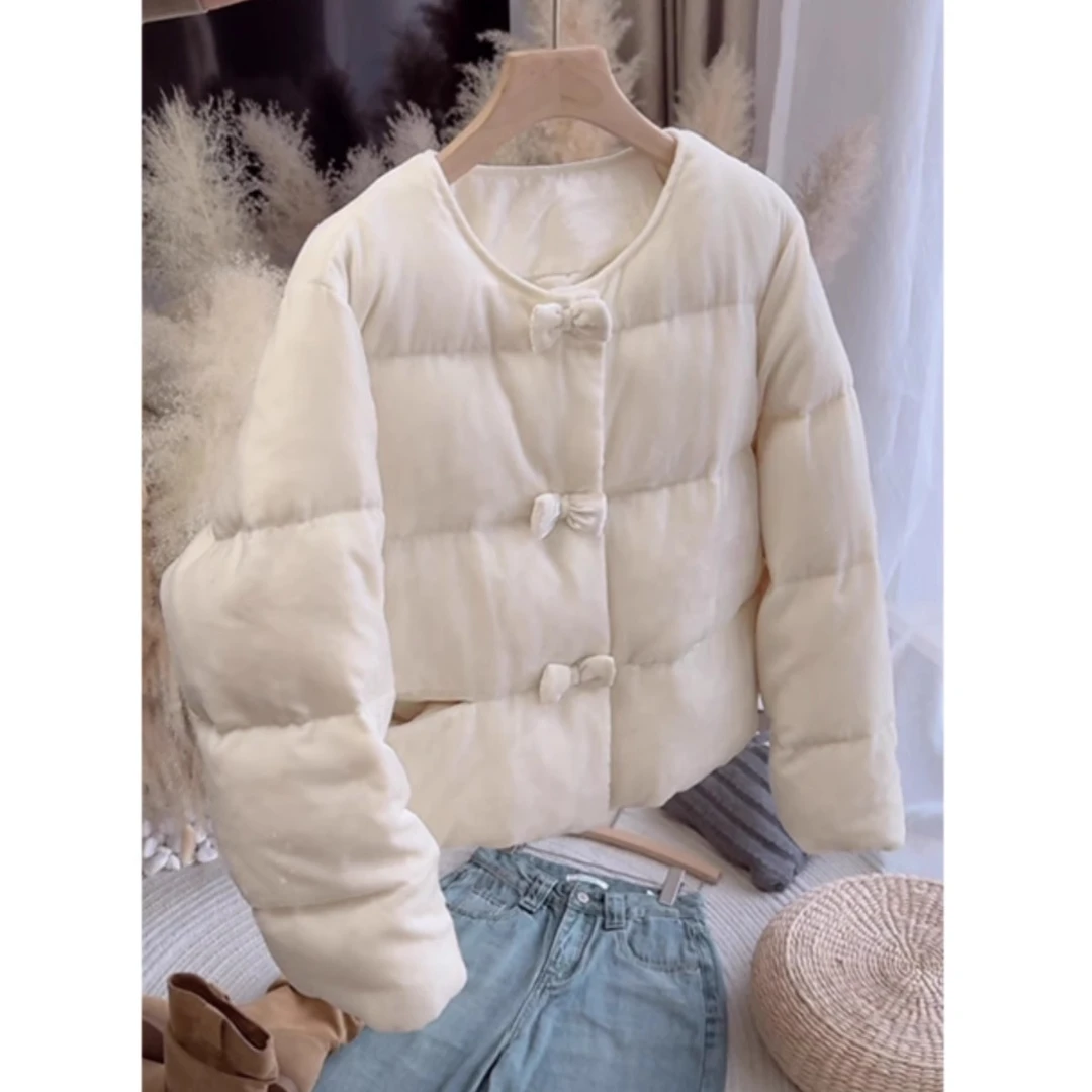 面包服白色短款外套2024年秋冬新款冬季保暖棉服爆款棉衣棉袄女装