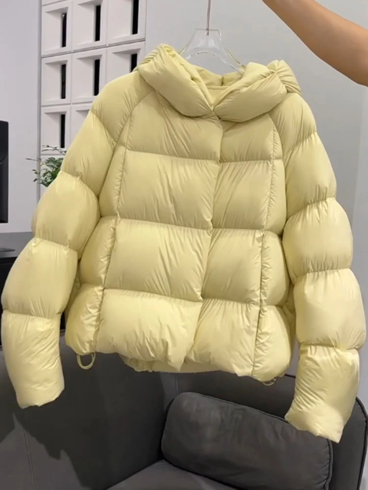 独特超好看奶黄色短款棉服女冬季2024年新款韩系小个子面包服外套